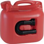 Kraftstoffkanister, NW-Nr.: 4000818956 PREMIUM Inh.5l rot 2, Auslaufrohre rot, 2 Auslaufrohre  