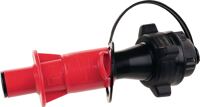 Sicherheitseinfüllsystem, NW-Nr.: 4000818960 f.Kraftstoffe schwarz/rot, HÜNERSDORFF Ø Aufsetzring 45 mm, Ø Einfüllstutzen 21 mm  