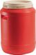 Batteriefass 60l HD-PE reinorange (Deckel hellelfenbein) m.Griffmulden WEMAS