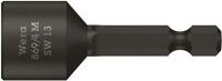 Steckschlüsseleinsatz 869/4M m.6-KT.-Antr.SW 13mm L.50mm m.Magnet WERA
