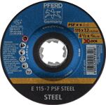 Schruppscheibe X-LOCK PSF STEEL D115xS7,2mm gekr.STA Bohr.22,23mm PFERD