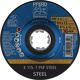 Schruppscheibe X-LOCK PSF STEEL D115xS7,2mm gekr.STA Bohr.22,23mm PFERD
