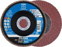 Fächerscheibe POLIFAN A SG STEELOX D.125mm K.60 kon.INOX NK PFERD