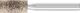 Schleifstift INOX D10xH20mm 6mm Edelkorund ADW 46 ZY PFERD