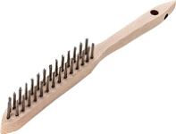Handbürste L.290mm 0,35mm Stahldraht Besatz-L.140mm 2rhg.12 LESSMANN