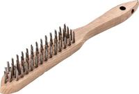 Handbürste L.290mm 0,35mm Stahldraht Besatz-L.140mm 4rhg.12 LESSMANN