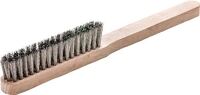 Feinbürste L.225mm 0,15mm VA-Stahldraht Besatz-L.110mm gewellt 12 LESSMANN