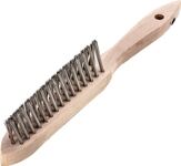 Kehlnahtbürste L.290mm 0,35mm rostfreier Draht Besatz-L.135mm 3rhg.12 LESSMANN