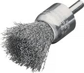 Pinselbürste D.17mm Schaft 6mm Drahtstärke 0,3mm VA 20000min-¹ LESSMANN
