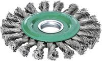 Zopfrundbürste D.115mm Bohr.Drahtstärke 0,5mm VA 14mm 12500min-¹ LESSMANN