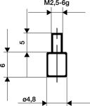 Messeins.D.4,8mm plan M2,5 STA z.Messuhren KÄFER
