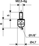 Messeins.L.6mm KGL M2,5 HM z.Messuhren KÄFER