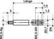 Verlängerungsstück L.100mm Messbolzen-D.4mm z.Messuhren KÄFER