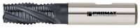 Schaftfräser DIN844 Typ NR D.8mm HSS-Co5 TiCN 4 Schneiden kurz