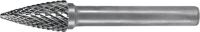 Frässtift SPG D.12mm Kopf-L.25mm Schaft-D.6mm HM Verz.Kreuz PROMAT