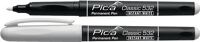 Permanentmarker INSTANT WHITE weiß Strich-B.1-2mm Stift m.Clip PICA
