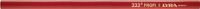 Zimmermannsbleistift L.18cm oval rot pol. LYRA Profi-Qualität