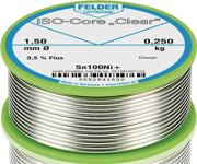 Lötdraht ISO-Core® Clear 1,5mm 250g Sn100Ni+ FELDER