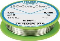 Lötdraht ISO-Core® Clear 2mm 250g Sn100Ni+ FELDER