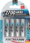 Akkuzelle 1,2 V 2700 mAh R6-AA-Mignon HR6 4 4St./Blister ANSMANN