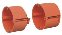 Hohlwandschalterdose D.68mm 61 (tief)mm orangePP Schraubenabst.60mm S.7-35mm
