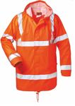 Norway PU-Warnschutz-Regenjacke FINN, orange mit Kapuze + Reflexstreifen, EN20471 + EN343 winddicht, wasserdicht (8000 mm), Nr. 2341  