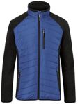 KÜBLER Hybridjacke kbl.blau/dunkelgrau 100 % Polyester, ca. 380 g/m², Hybrid aus  Strickfleece und Steppjacke, Art. 1342 5201-4698  