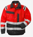 Hi-Vis Jacke 4829 PLU Art. 100980 rot/schwarz