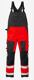 Hi-Vis Latzhose 1015 PLU Art. 101019 rot/schwarz