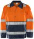 Kansas Warn-Jacke orange/navy Art. 100001-271, Schulterreflex,  70% Polyester/30% Baumwolle, 300 g/m²,   