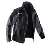 Softshell-Jacke schwarz/anthrazit, 96% Polyester, 4% Elasthan, ca. 320 g/m², Art. 1241 7322-9997,