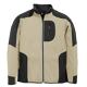 Jersey-Fleece-Jacke beige/schwarz, Art. 78461, Fb. 1320