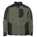 Jersey-Fleece-Jacke oliv/schwarz, Art. 78461, Fb. 1520