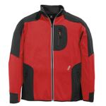Jersey-Fleece-Jacke rot/schwarz, Art. 78461, Fb. 3320
