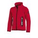 FHB Kinder-Strickfleece-Jacke MATS rot/schwarz Art. 795/98, Fb. 33, 280 g/qm Strickfleece, 100% Polyester, je 2 Aussen und Innentaschen,  