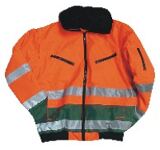 Montana Warn-Pilotjacke "New York III" orange/grün