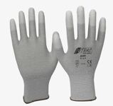 Nitras Nylon-Carbon-Strickhandsch. 6230T, Gr. 7/M grau, antistatisch, touchscreenfähig, mit weißer Fingerkuppen-Beschichtung, NW-Nr. 371797  