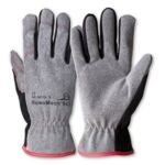 KCL-Handschuh REWOMECH®, Art. 643, Gr. 11 grau/schwarz/rot, Kunstleder, 280 mm lang Stulpe, EN 388-Kat. 2, Level 2121  