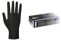 NITRIL-Einmalhandschuhe BLACK - ungepudert - schwarz, VE=100 Stück, EN 374-1,2,4,5, Gr. S (7)   