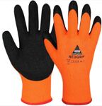 Hase Acrylstrick-Handsch. NEOGRIP-ORANGE, Gr. 7 schwarze Latex-Beschichtung, Nr. 402600   