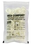 Med Comfort Latex-Fingerlinge hell, mit Rollrand, Art. 01035-4, puderfrei, Gr. 4 (L), VE=100 Stk.   