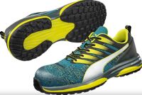 PUMA Si.-Schuh CHARGE Green/Yellow Low Art. 64.452.0, ESD, halb, blau/gelb,  metallfrei, lederfrei, EN ISO 20345-S1P,   