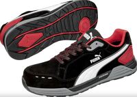 PUMA Si.-Schuh AIRTWIST Black/Red Low ESD Art. 64.463.0, halb, schwarz/rot/Reflex, metallfrei, EN ISO 20345-S3,   