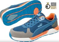 PUMA Si.-Schuh FRONTSIDE Low ESD Art. 64.464.0, halb, blau/orange, metallfrei, lederfrei, EN ISO 20345-S1P,   