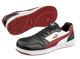 PUMA Si.-Schuh Frontcourt blk/wht/red low S3L ESD  Art.64.020.0, Glattleder, Fiberglaskappe  flexibler Durchtrittschutz  