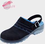 ATLAS Damen-Si.-Clog GX 390 black,  schwarz/blau, Fersenriemen, EN ISO 20345-SB   