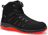 ELTEN Si.-Schuh MADDOX BOA black-red Mid Art. 769151, hoch, schwarz/rot, ESD, Infinergy, BOA-Verschlusssystem, EN ISO 20345-S3,   