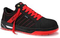 ELTEN Si.-Schuh BREEZER XX10 Low ESD S1 Art. 729925, halb, schwarz/rot, Nubukleder,  WELLMAXX L10, EN ISO 20345 S1  