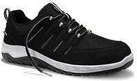 ELTEN Si.-Schuh MADDOX black/grey Low ESD, Art. 729461, halb, schwarz/grau, lederfrei, MAXXIMO-Infinergy-Sohle, EN ISO 20345-S3,   