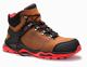 JORI Si.-Schuh POWERFUL Brown Mid, Art. 16621 hoch, braun/rot, EN ISO 20345-S3,    